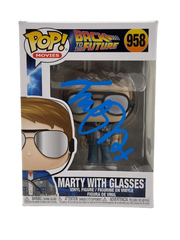 Michael J Fox Authentic Autographed Marty With Glasses Back to the Future 958 Funko Pop Figure