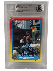 Michael J Fox Signed Trading Card from Back to the Future Beckett COA - Item #12