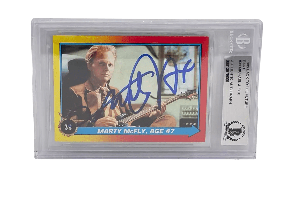 Michael J Fox Signed Trading Card from Back to the Future Beckett COA - Item #7