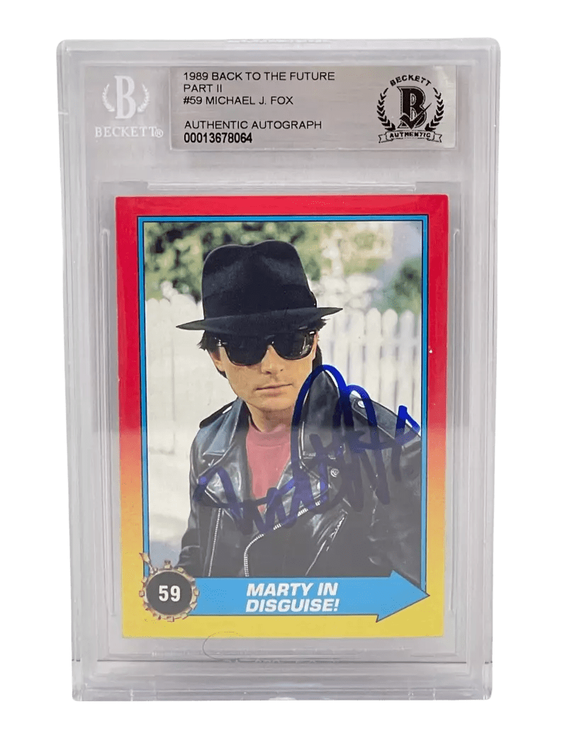 Michael J Fox Signed Trading Card from Back to the Future Beckett COA - Item #2
