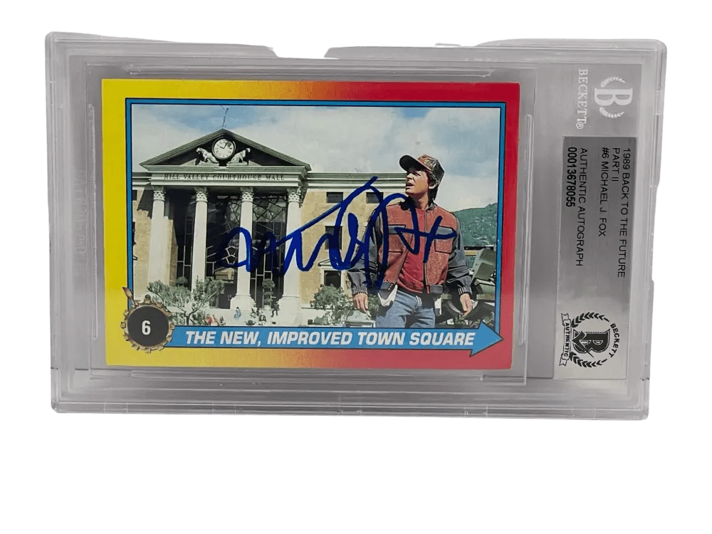 Michael J Fox Signed Trading Card from Back to the Future Beckett COA - Item #4