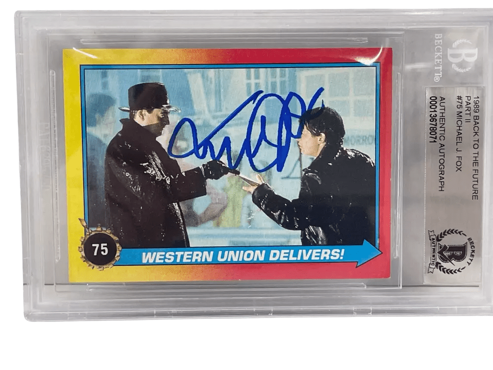 Michael J Fox Signed Trading Card from Back to the Future Beckett COA - Item #8
