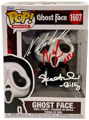 Neve Campbell, Matthew Lillard & Skeet Ulrich Authentic Autographed Ghost Face 1607 Funko Pop Figure #2