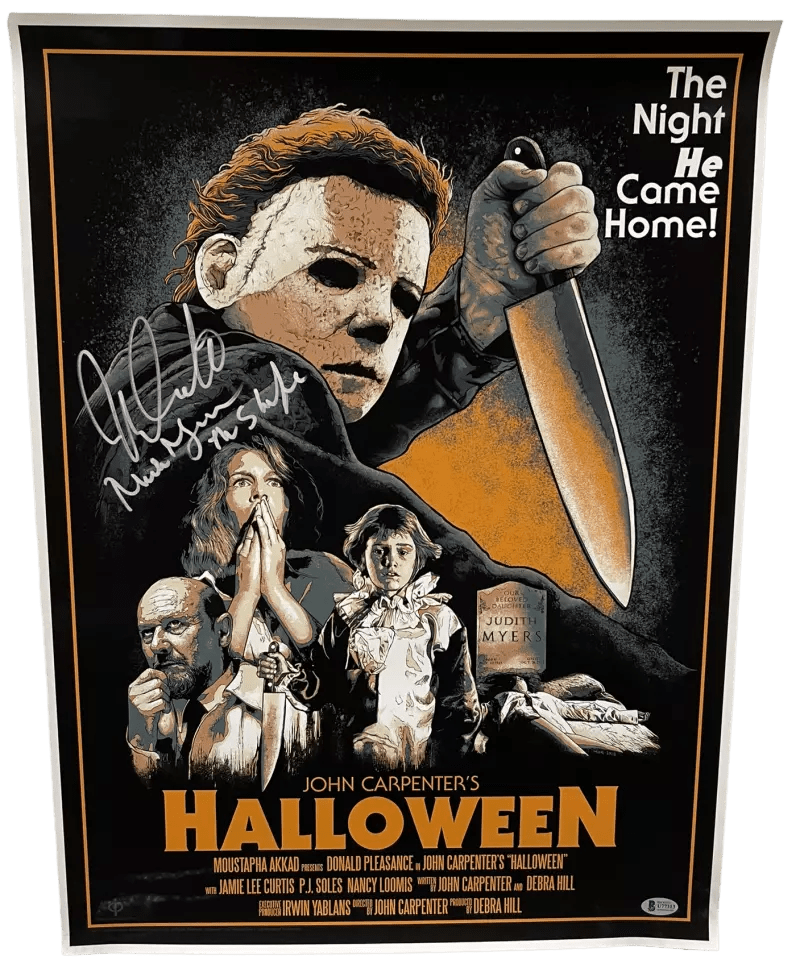Nick Castle Signed Poster from Halloween Beckett COA - Item #7