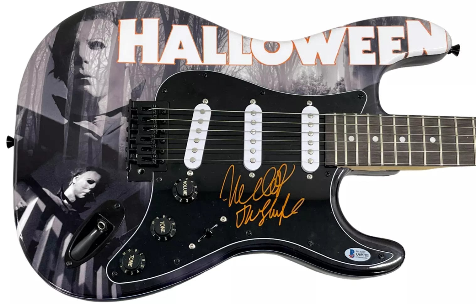 Nick Castle Signed Guitar from Halloween Beckett COA
