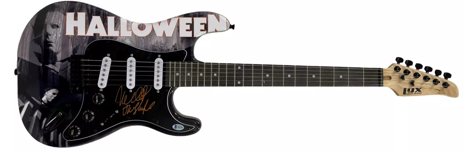Nick Castle Signed Guitar from Halloween Beckett COA - Detail View