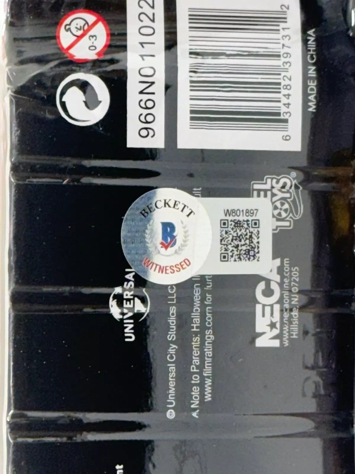 Nick Castle Signed Action Figure from Halloween Beckett COA - Detail View