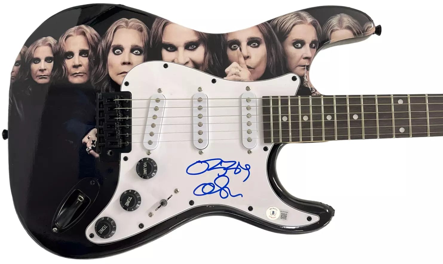Ozzy Osbourne of Black Sabbath Authentic Autographed Custom Guitar #7