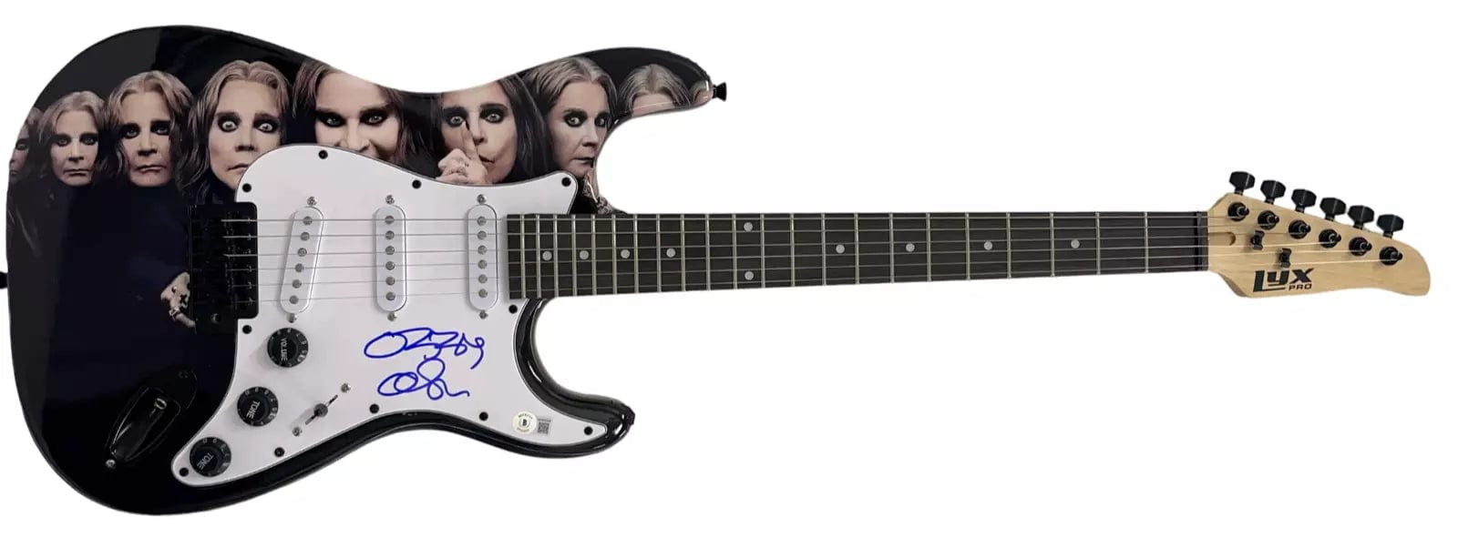 Ozzy Osbourne of Black Sabbath Signed Guitar Beckett COA - Item #7 - Detail View