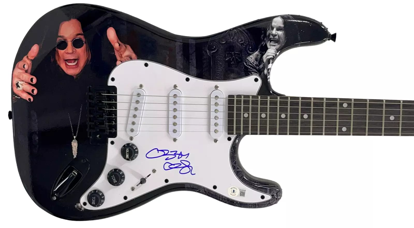 Ozzy Osbourne of Black Sabbath Authentic Autographed Custom Guitar #5