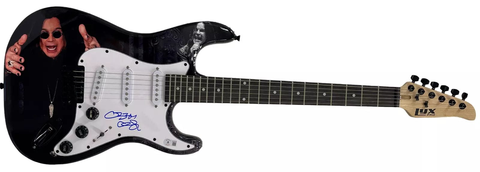 Ozzy Osbourne of Black Sabbath Signed Guitar Beckett COA - Item #5 - Detail View