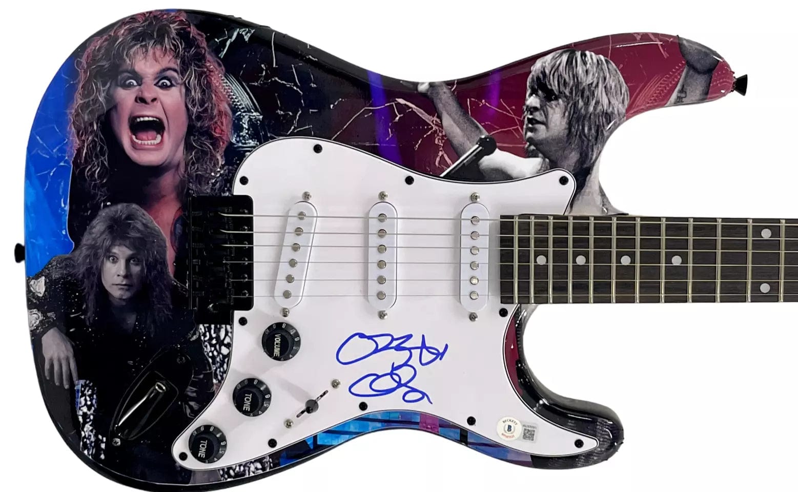 Ozzy Osbourne of Black Sabbath Authentic Autographed Custom Guitar #4