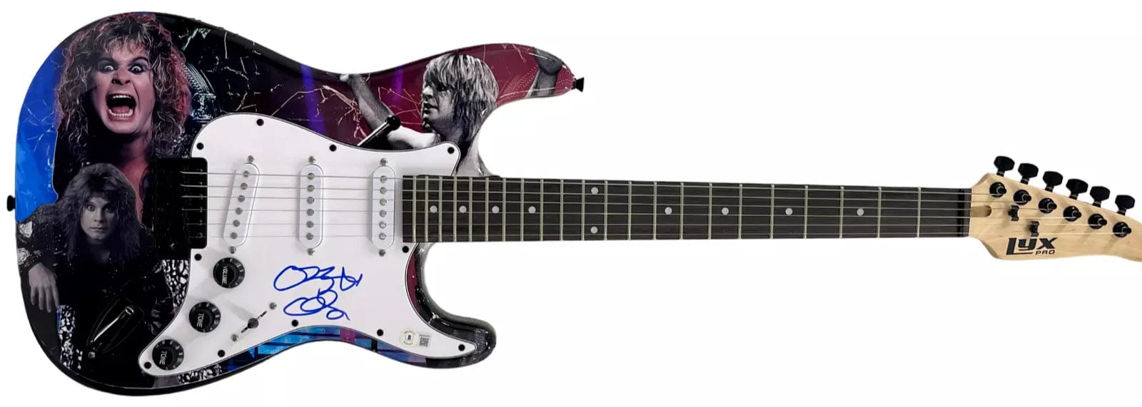 Ozzy Osbourne of Black Sabbath Signed Guitar Beckett COA - Item #4 - Detail View