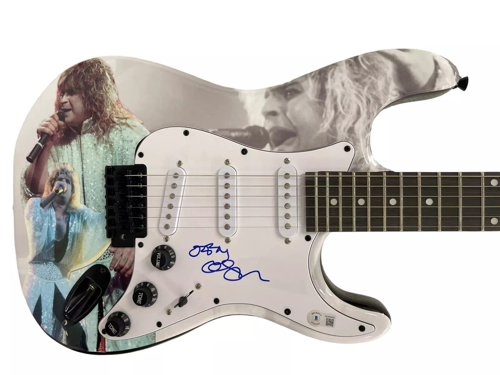 Ozzy Osbourne of Black Sabbath Authentic Autographed Custom Guitar #8