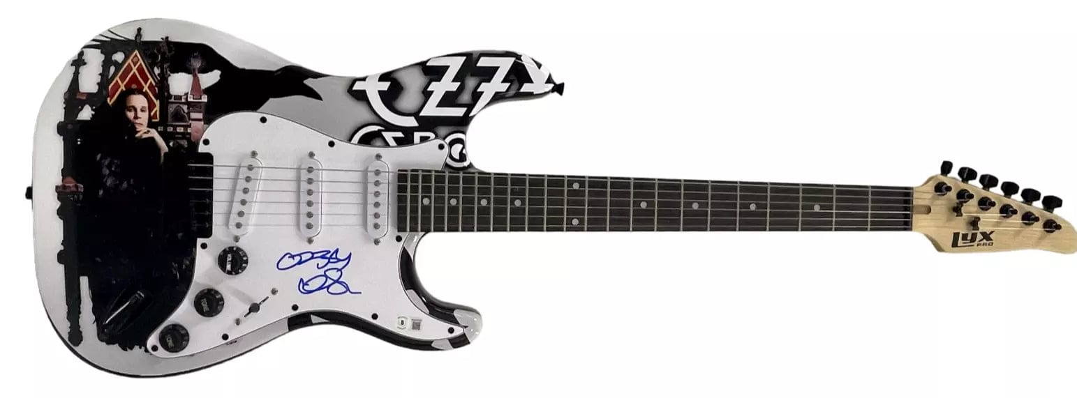 Ozzy Osbourne of Black Sabbath Signed Guitar Beckett COA - Item #6 - Detail View