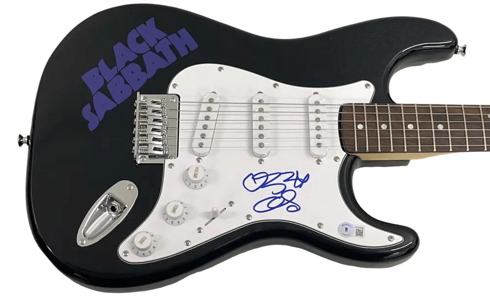 Ozzy Osbourne of Black Sabbath Signed Guitar Beckett COA - Item #1