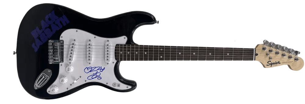 Ozzy Osbourne of Black Sabbath Signed Guitar Beckett COA - Item #1 - Detail View