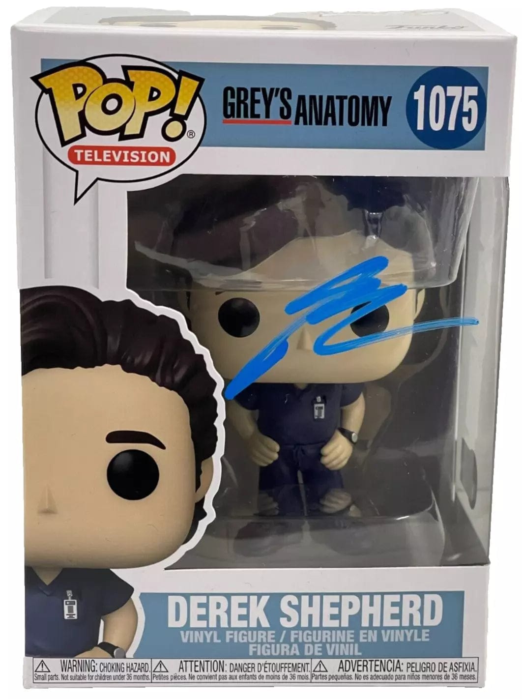 Patrick Dempsey Authentic Autographed Derek Shepherd Grey's Anatomy 1075 Funko Pop Figure