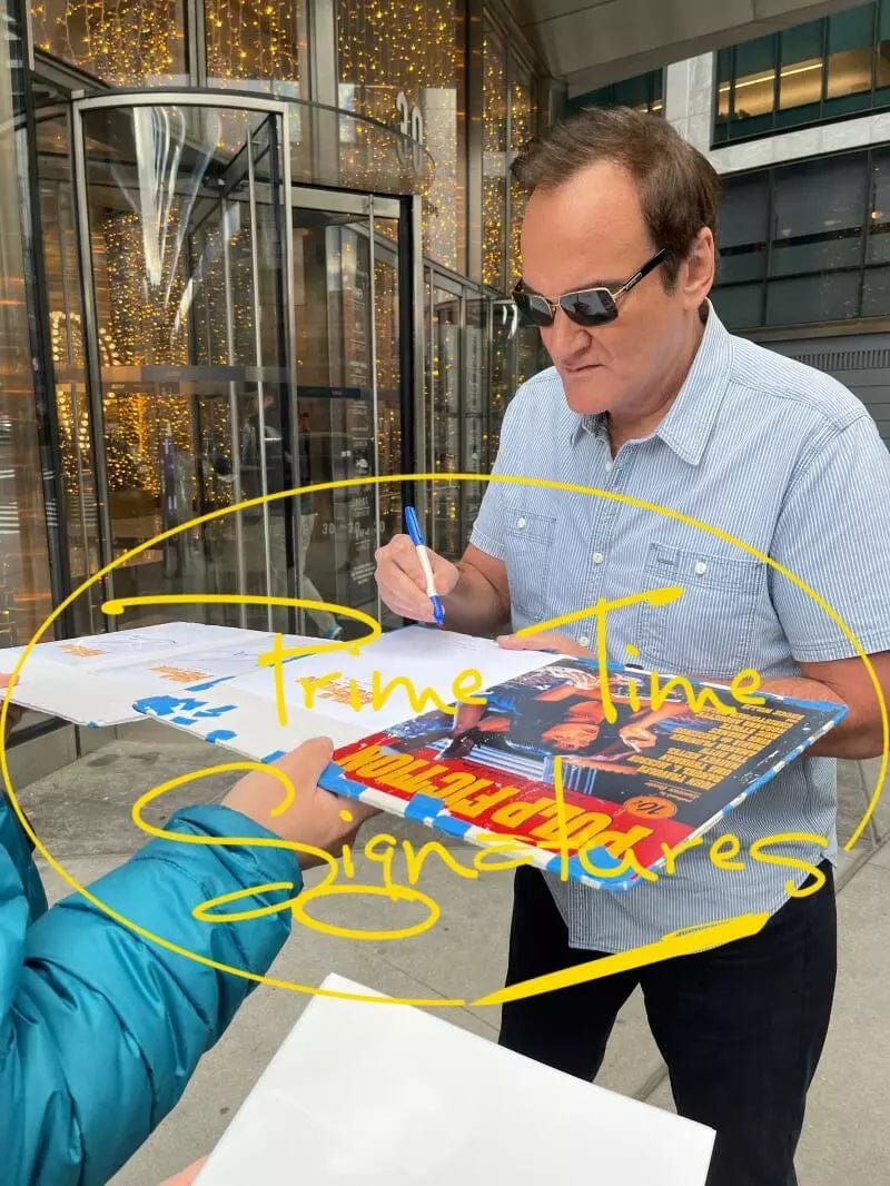 Quentin Tarantino Signed 12x18 Photo from Once Upon A Time In Hollywood Beckett COA - Detail View