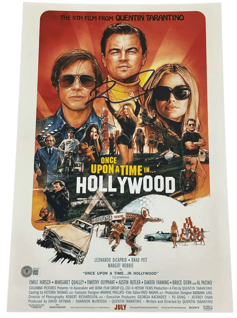 Quentin Tarantino Signed 12x18 Photo from Once Upon A Time In Hollywood Beckett COA