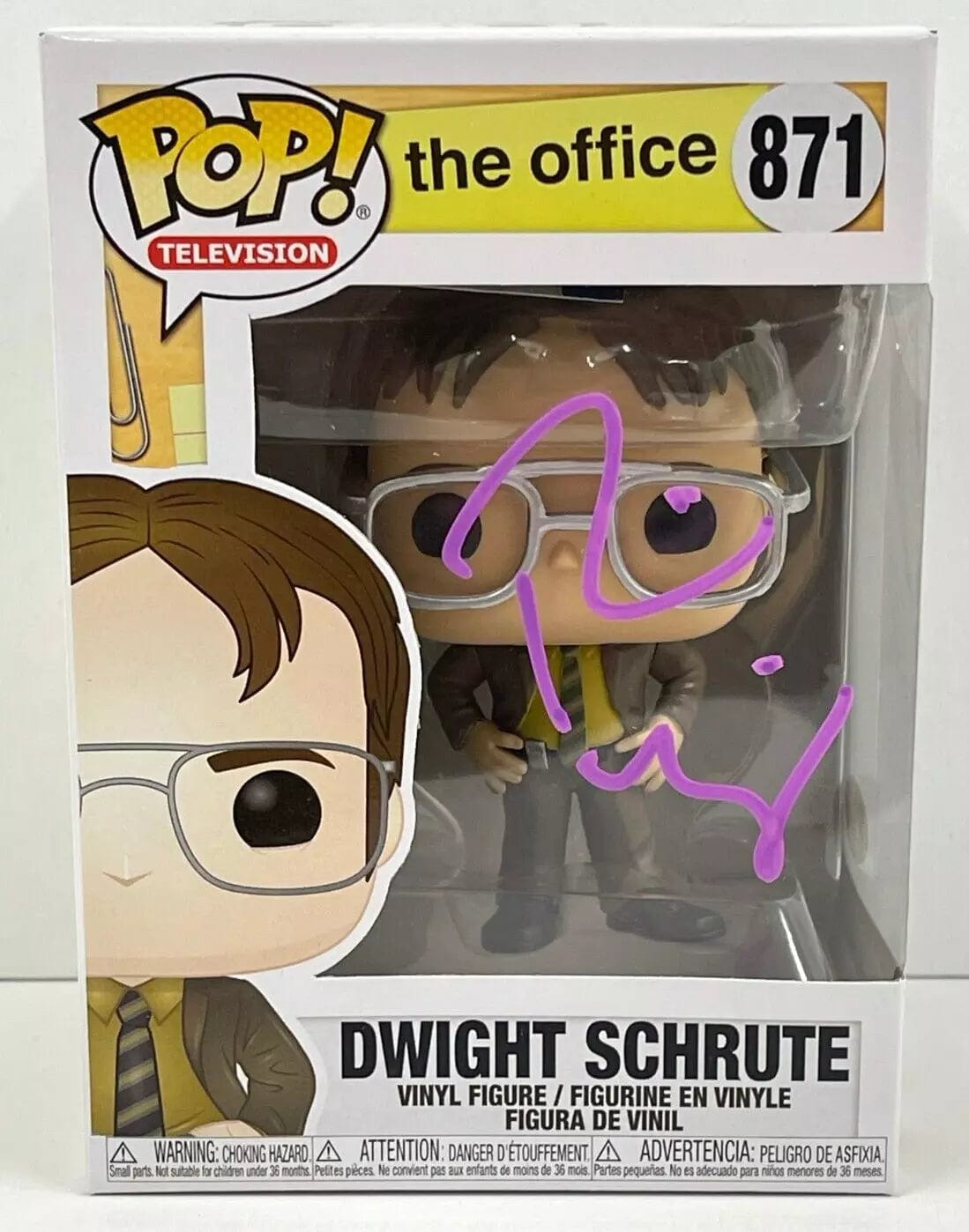 Rainn Wilson Authentic Autographed Dwight Schrute 871 Funko Pop! Figure #2