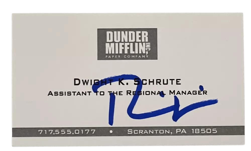 Rainn Wilson Signed Replica Prop from The Office Beckett COA - Item #7