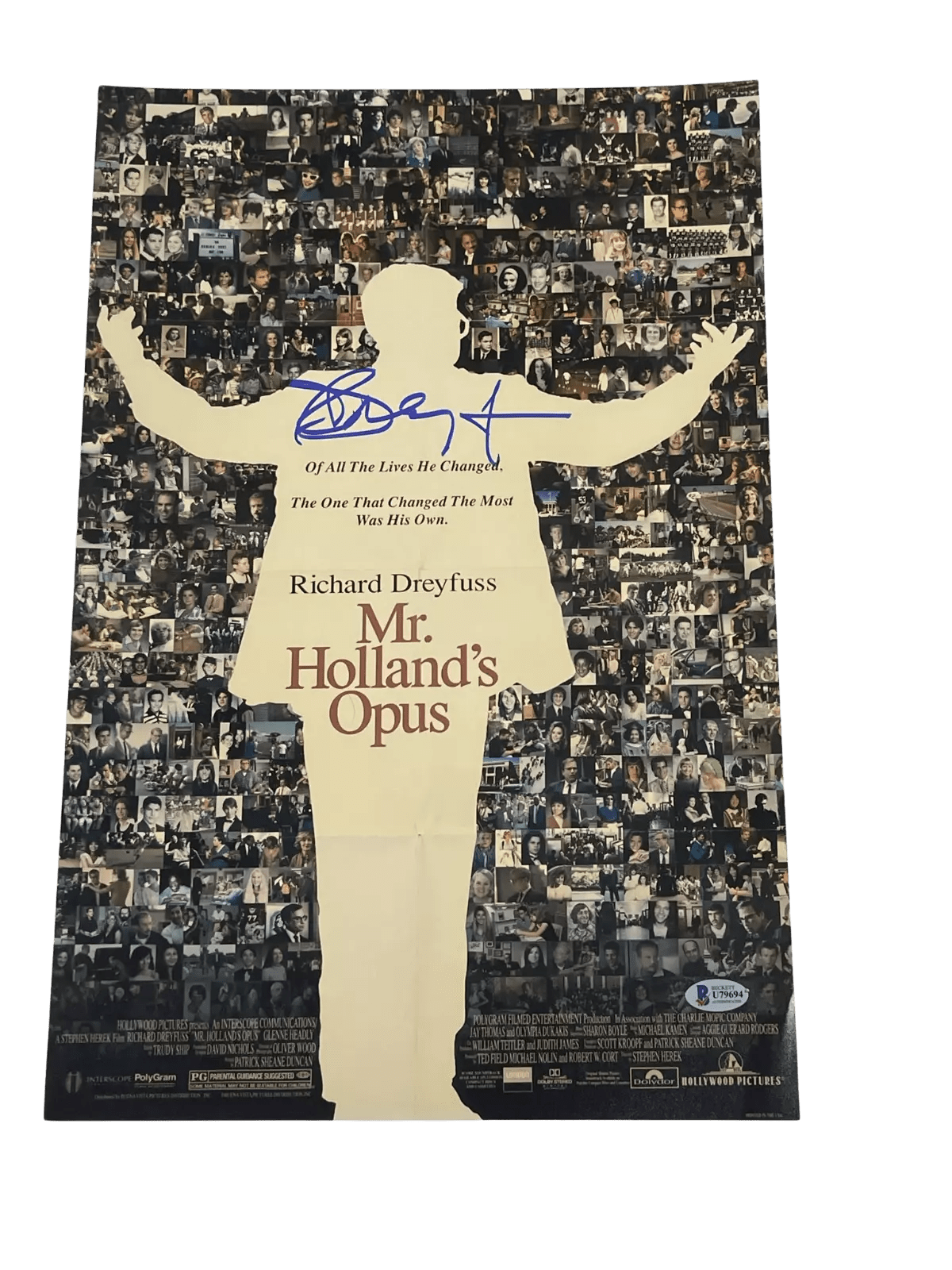 Richard Dreyfuss Signed 12x18 Photo from Mr. Holland's Opus Beckett COA