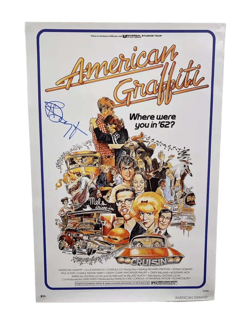 Richard Dreyfuss Authentic Autographed American Graffiti Full Size Poster