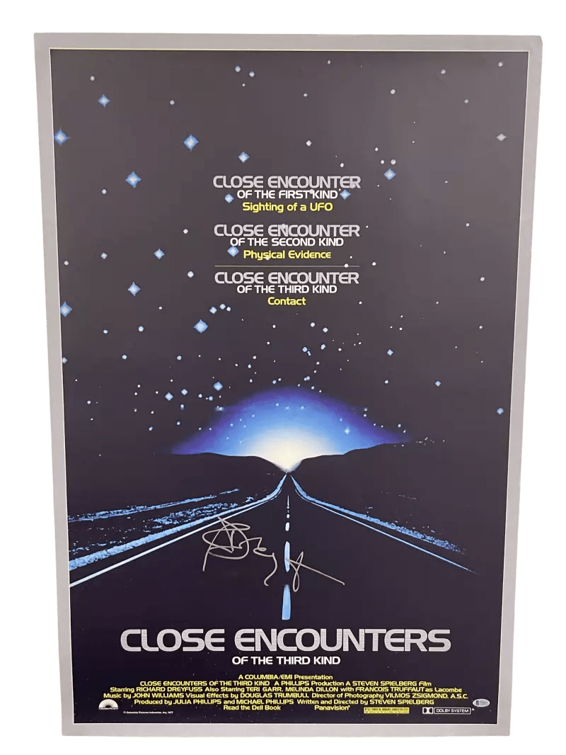 Richard Dreyfuss Signed Poster from Close Encounters of the Third Kind Beckett COA - Item #1