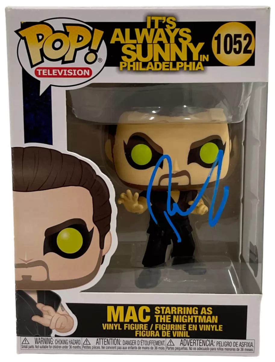 Rob McElhenney Authentic Autographed Mac Staring as the Nightman 1052 It's Always Sunny in Philadelphia Funko Pop Figure