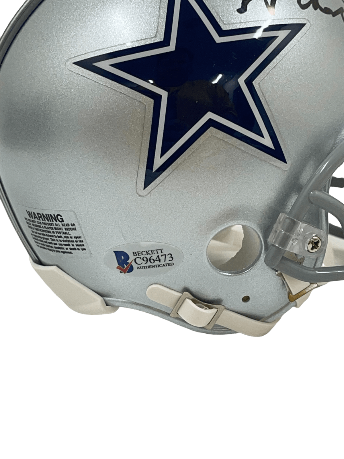 Roger Staubach Signed NFL Helmet Beckett COA - Item #2 - Detail View