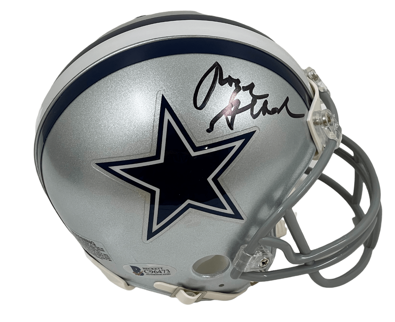 Roger Staubach Authentic Autographed Dallas Cowboys Mini-Helmet #2