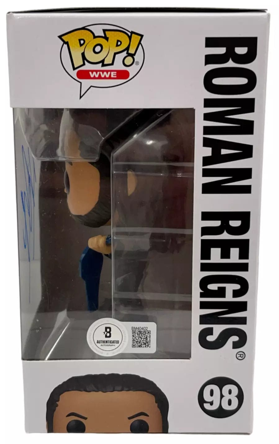 Roman Reigns Signed Funko from WWE Beckett COA - Detail View