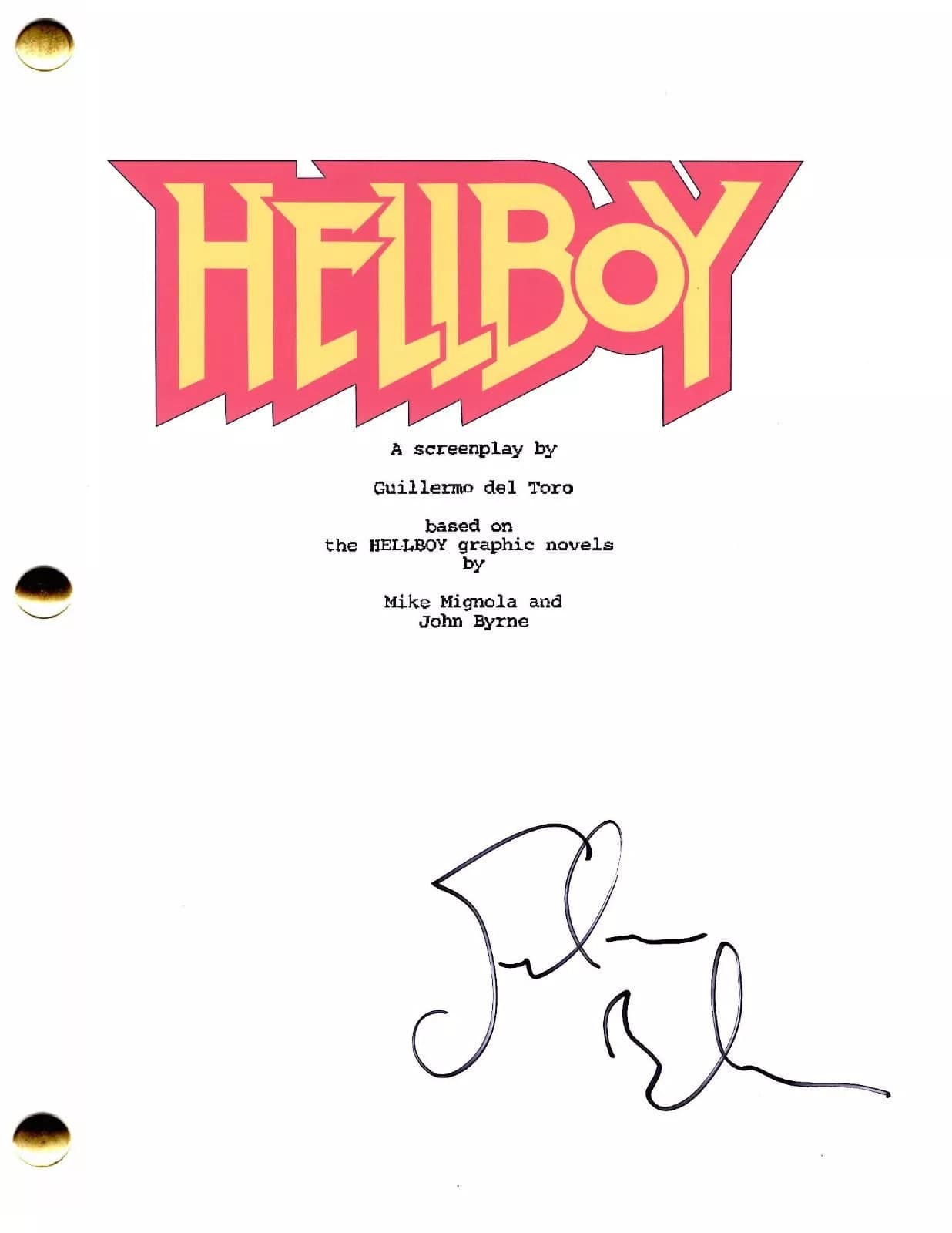 Selma Blair Signed Script from Hellboy Certified Authentic