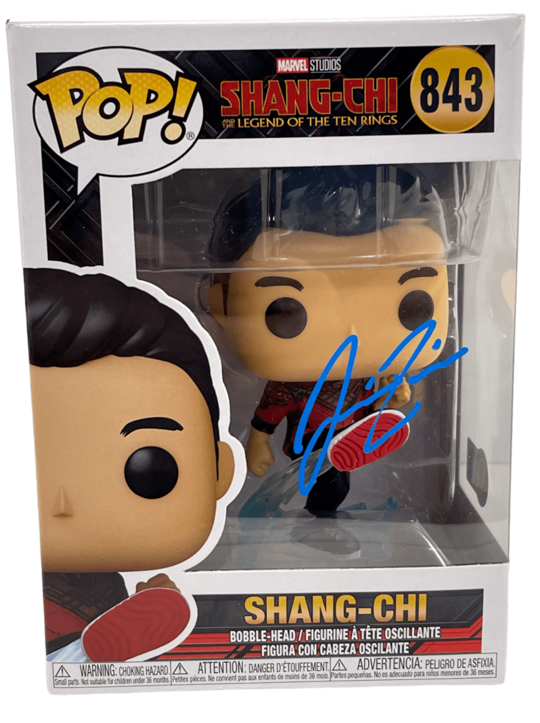 Simu Liu Authentic Autographed Shang-Chi 843 Funko Pop Figure
