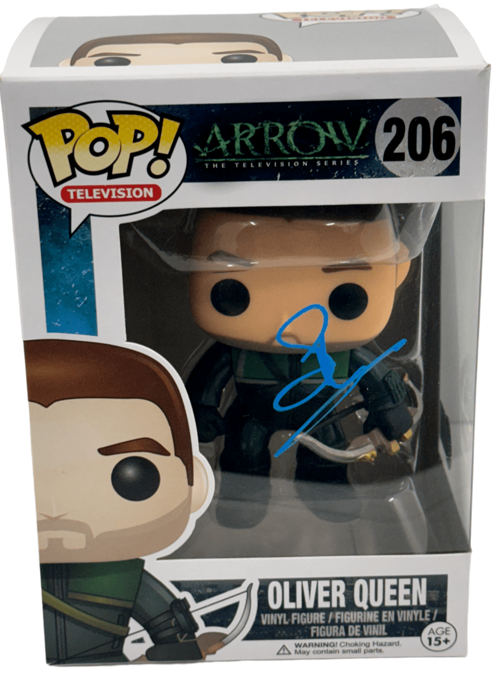 Stephen Amell Authentic Autographed Oliver Queen Aarow 206 Funko Pop Figure