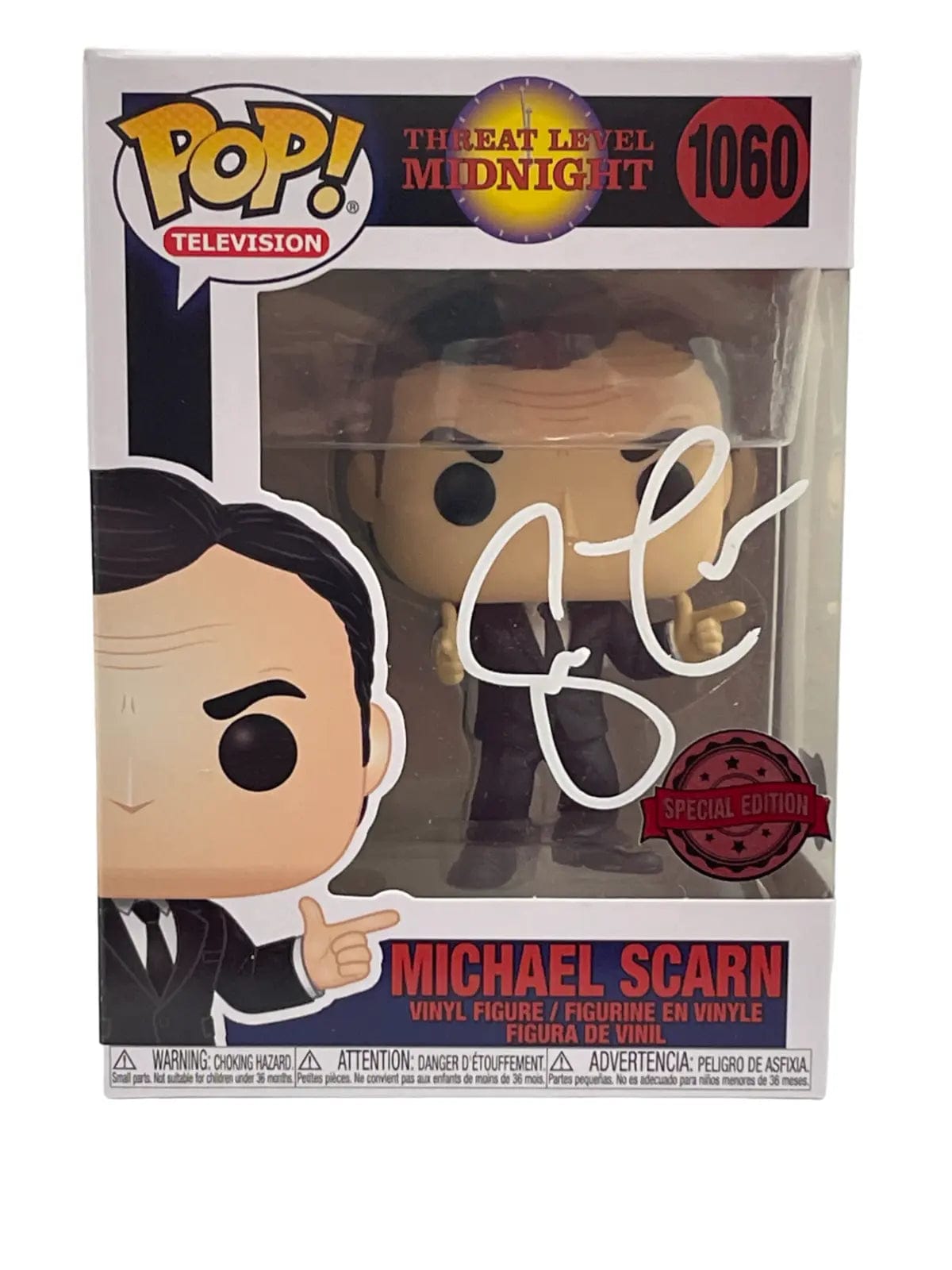 Steve Carell Authentic Autographed Michael Scarn 1060 Threat Level Midnight Funko Pop Figure