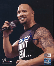Dwayne Johnson Signed 8x10 Photo from WWF Beckett COA - Item #1