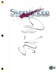 Tim Burton Signed Script from Sweeney Todd Beckett COA