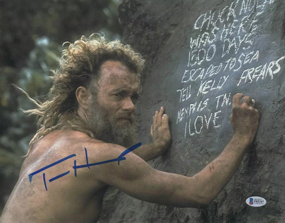 Tom Hanks Signed 11x14 Photo from Cast Away Beckett COA - Item #4