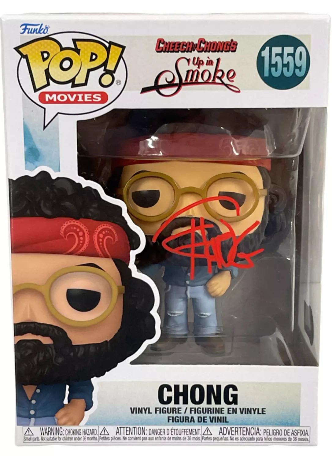 Tommy Chong Authentic Autographed Chong Up in Smoke 1559 Funko Pop Figure