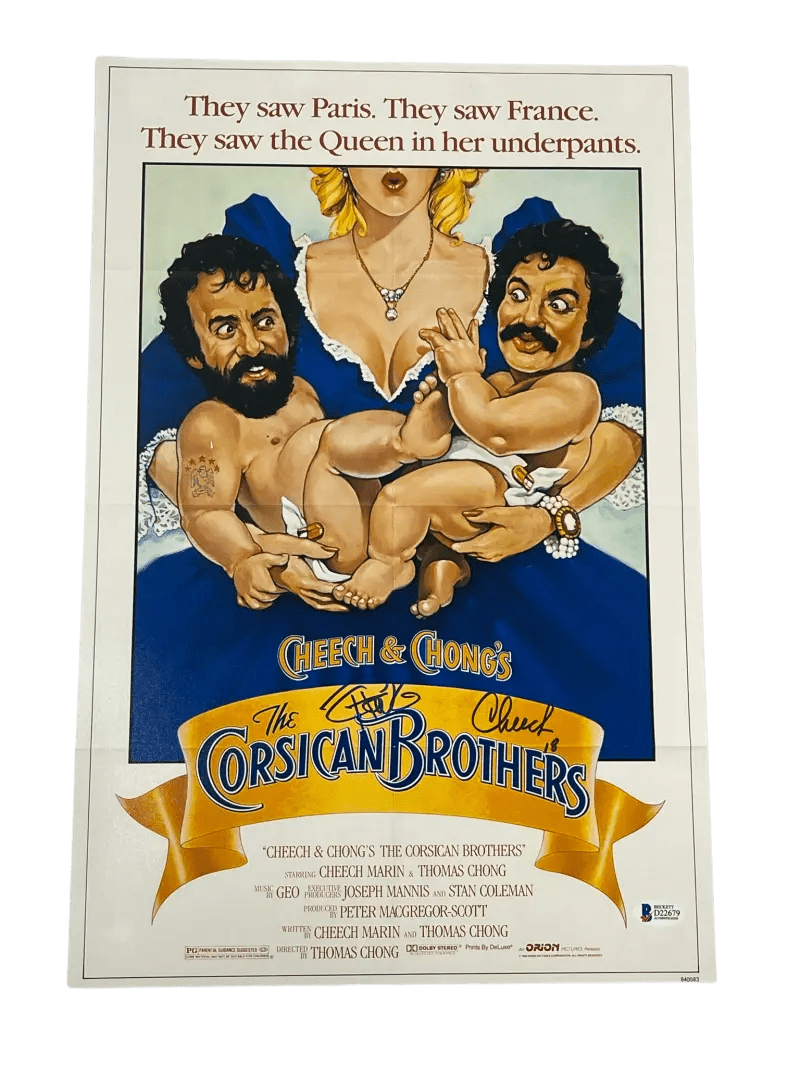 Cheech Marin Signed 12x18 Photo from The Corsican Brothers Beckett COA