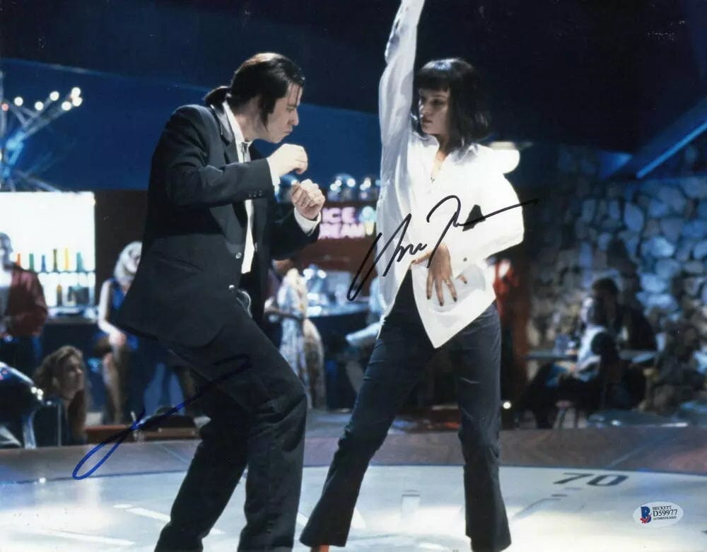 John Travolta Signed 11x14 Photo from Pulp Fiction Beckett COA
