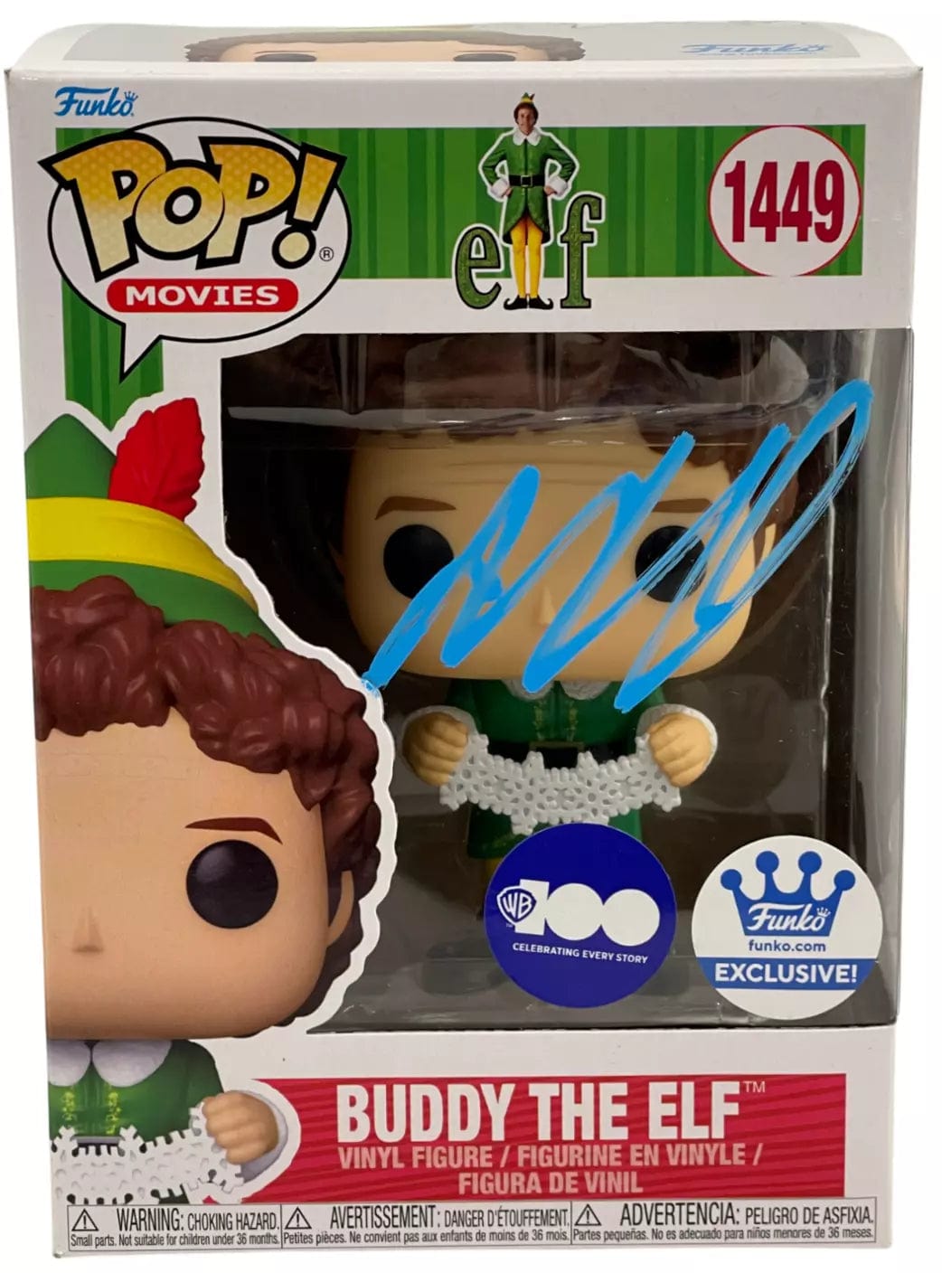 Will Ferrell Authentic Autographed Buddy the Elf 1449 Funko Pop Figure