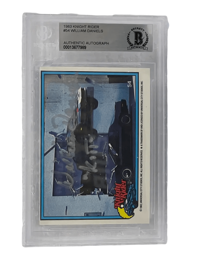 William Daniels Signed Trading Card from Knight Rider Beckett COA - Item #25