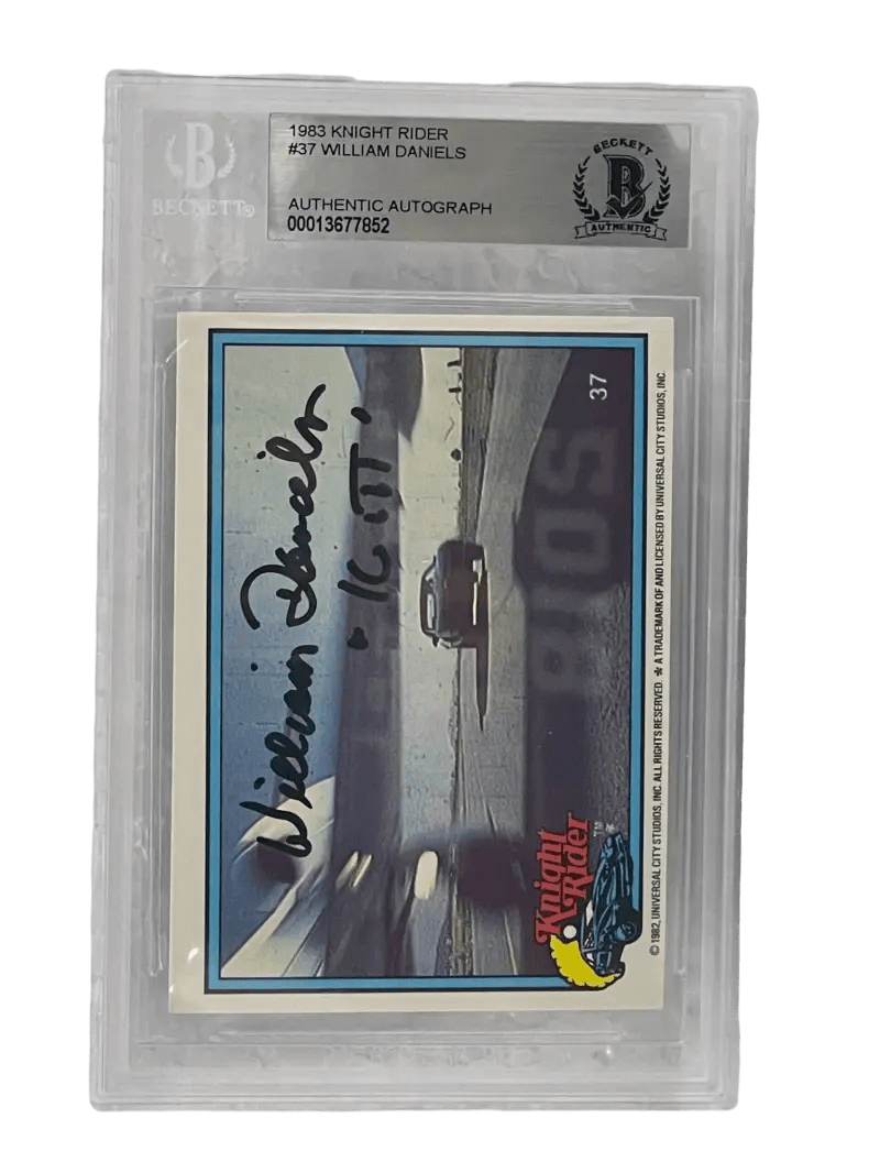 William Daniels Signed Trading Card from Knight Rider Beckett COA - Item #22