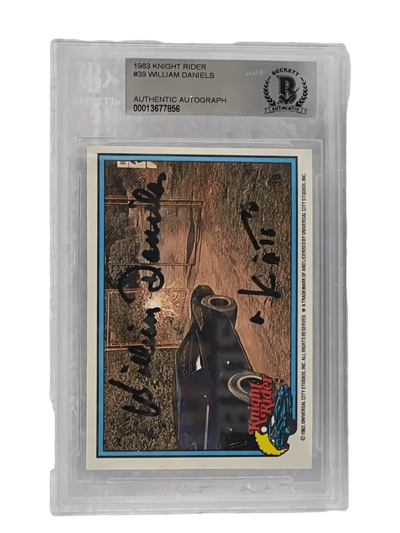William Daniels Signed Trading Card from Knight Rider Beckett COA - Item #20