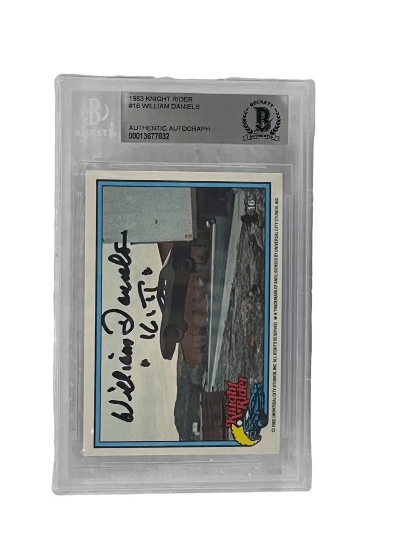 William Daniels Signed Trading Card from Knight Rider Beckett COA - Item #10