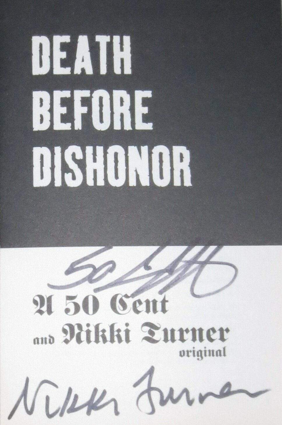 50 Cent Authentic Autographed Death Before Dishonor Soft Cover Book - Prime Time Signatures - Music