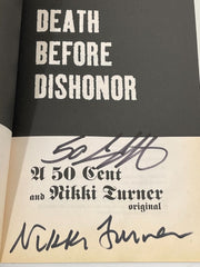 50 Cent & Nikki Turner Authentic Autographed Death Before Dishonor Hardcover Book